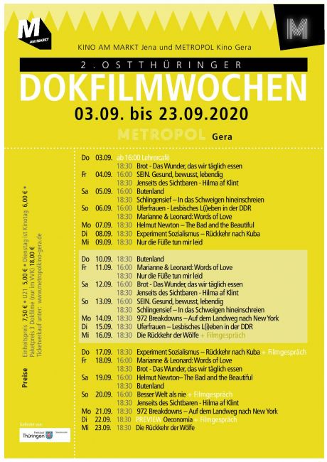 DokFilmwochen Übersicht